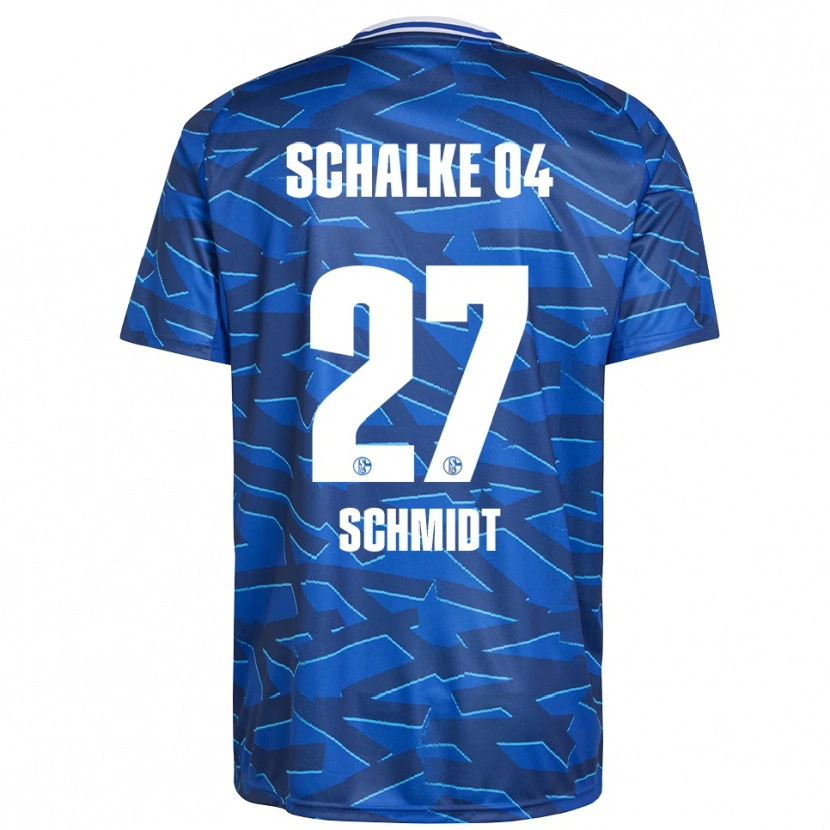 Danxen Mænd Tim Schmidt #27 Royal Blå Hvid Hjemmebane Spillertrøjer 2025/26 Trøje T-Shirt