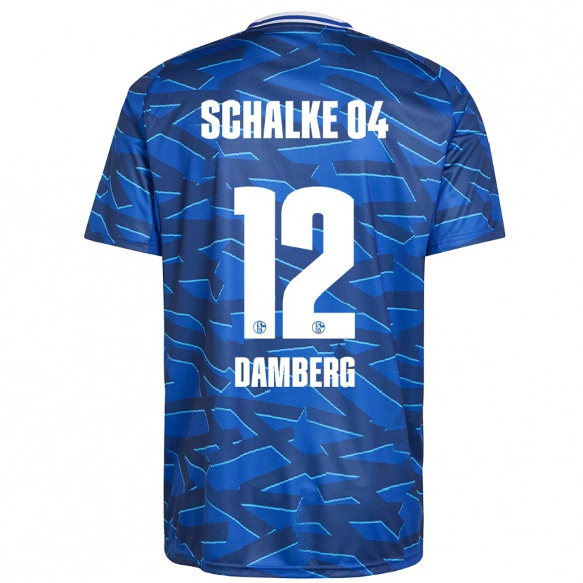 Danxen Mænd Niclas Damberg #12 Royal Blå Hvid Hjemmebane Spillertrøjer 2025/26 Trøje T-Shirt