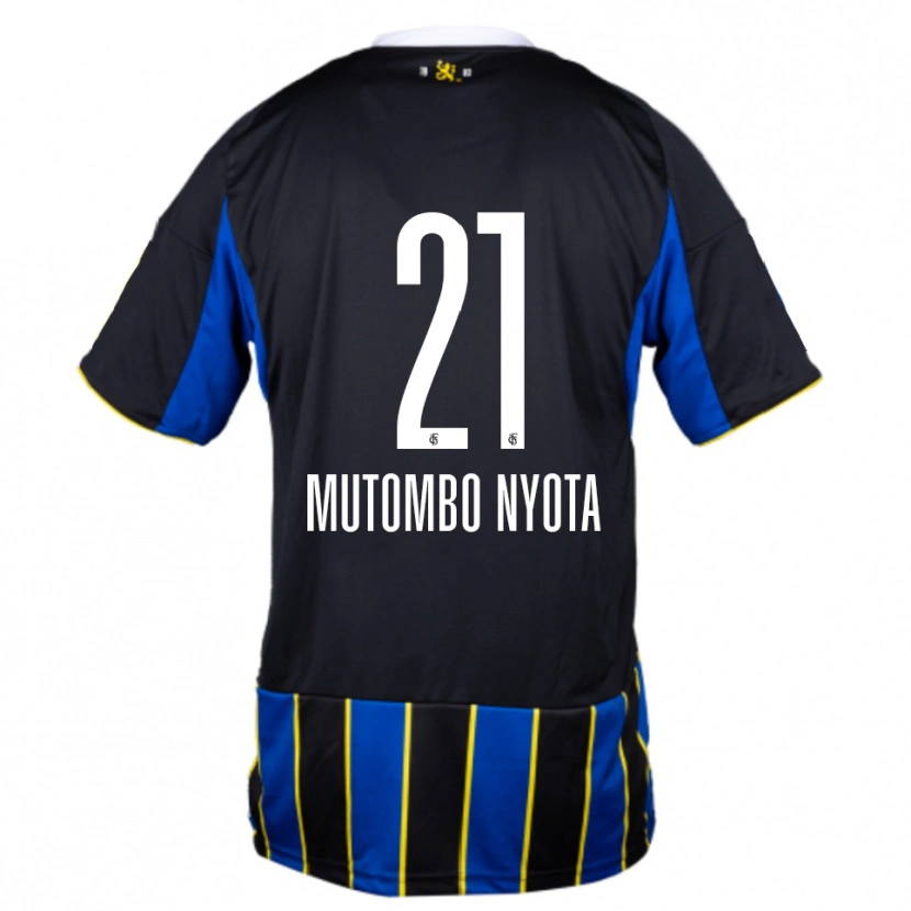 Danxen Mænd Jael Mutombo Nyota #21 Blå Sort Gul Hjemmebane Spillertrøjer 2025/26 Trøje T-Shirt