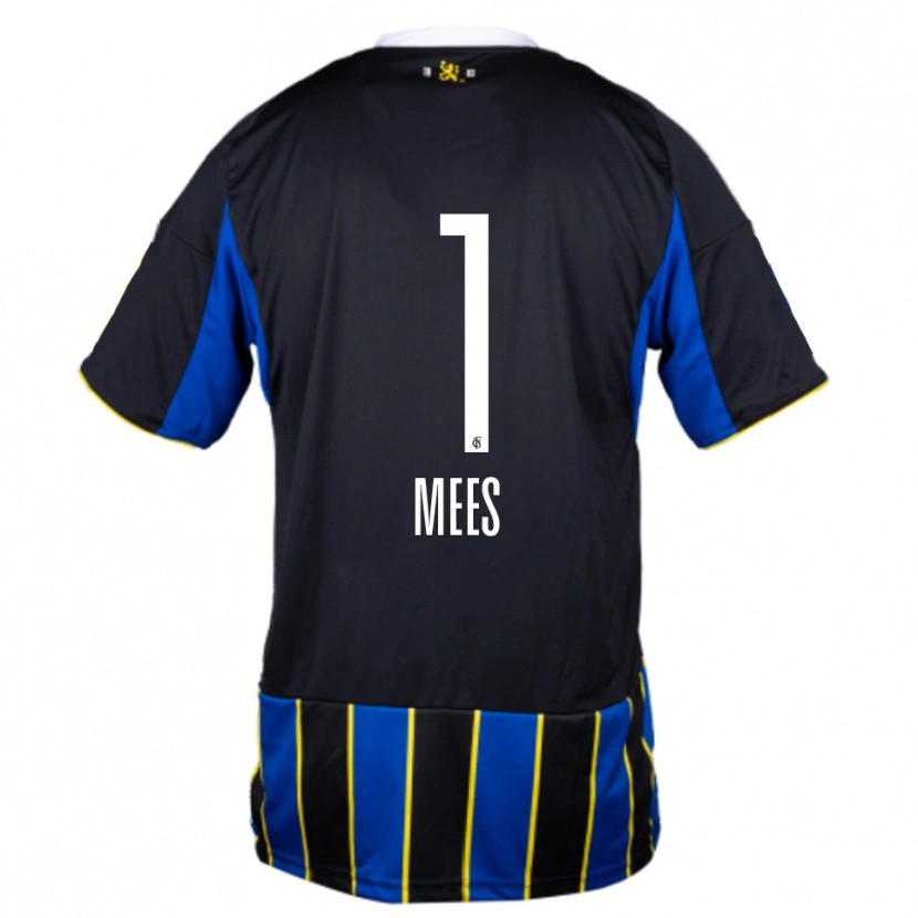 Danxen Mænd Alexander Mees #1 Blå Sort Gul Hjemmebane Spillertrøjer 2025/26 Trøje T-Shirt