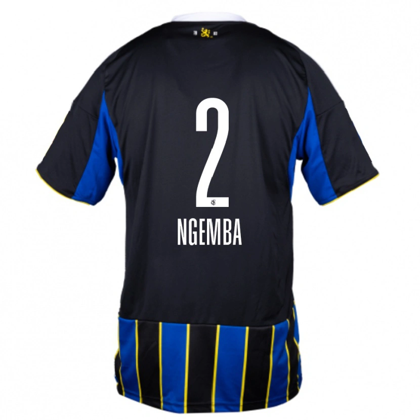 Danxen Mænd Dejan Ngemba #2 Blå Sort Gul Hjemmebane Spillertrøjer 2025/26 Trøje T-Shirt