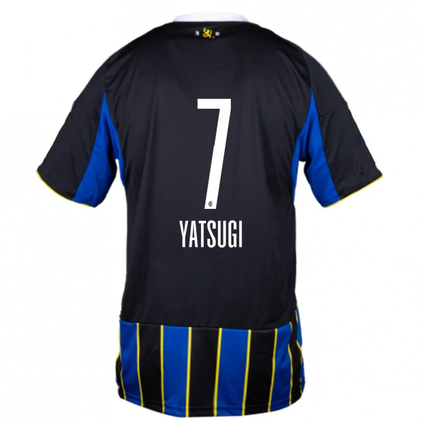 Danxen Mænd Akane Yatsugi #7 Blå Sort Gul Hjemmebane Spillertrøjer 2025/26 Trøje T-Shirt