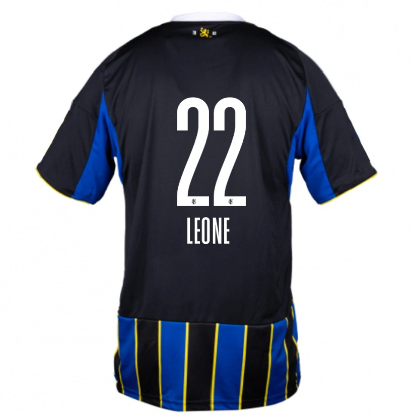 Danxen Mænd Vincent Leone #22 Blå Sort Gul Hjemmebane Spillertrøjer 2025/26 Trøje T-Shirt