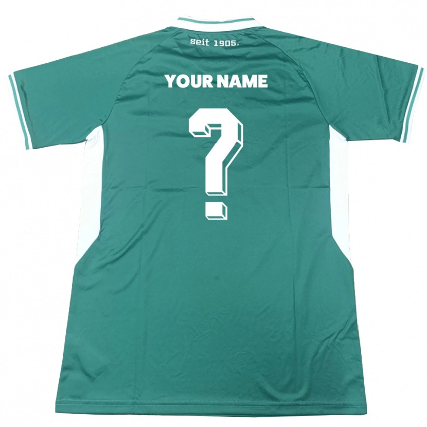 Danxen Mænd Dit Navn #0 Grøn Hvid Hjemmebane Spillertrøjer 2025/26 Trøje T-Shirt