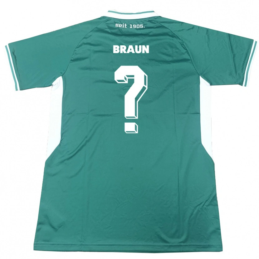 Danxen Mænd Annika Braun #0 Grøn Hvid Hjemmebane Spillertrøjer 2025/26 Trøje T-Shirt