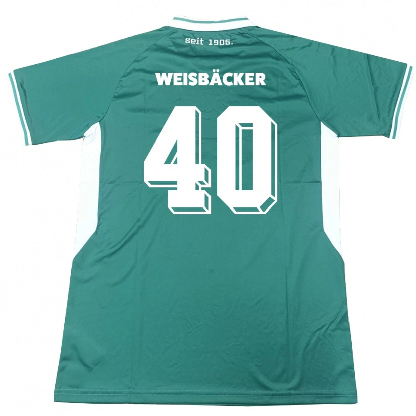 Danxen Mænd Maximilian Weisbäcker #40 Grøn Hvid Hjemmebane Spillertrøjer 2025/26 Trøje T-Shirt