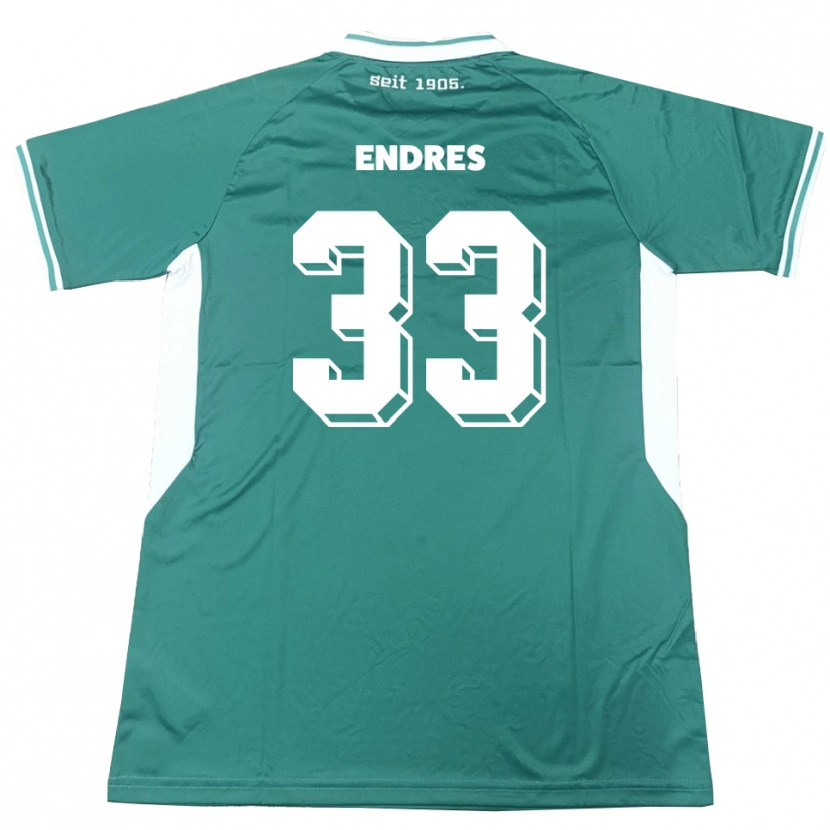 Danxen Mænd Joshua Endres #33 Grøn Hvid Hjemmebane Spillertrøjer 2025/26 Trøje T-Shirt