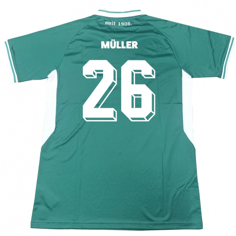 Danxen Mænd Maro Müller #26 Grøn Hvid Hjemmebane Spillertrøjer 2025/26 Trøje T-Shirt