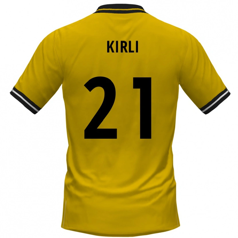 Danxen Mænd Celil-Noah Kirli #21 Gul Sort Hjemmebane Spillertrøjer 2025/26 Trøje T-Shirt