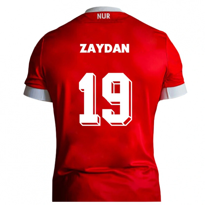 Danxen Mænd Jannis Zaydan #19 Rød Hvid Hjemmebane Spillertrøjer 2025/26 Trøje T-Shirt