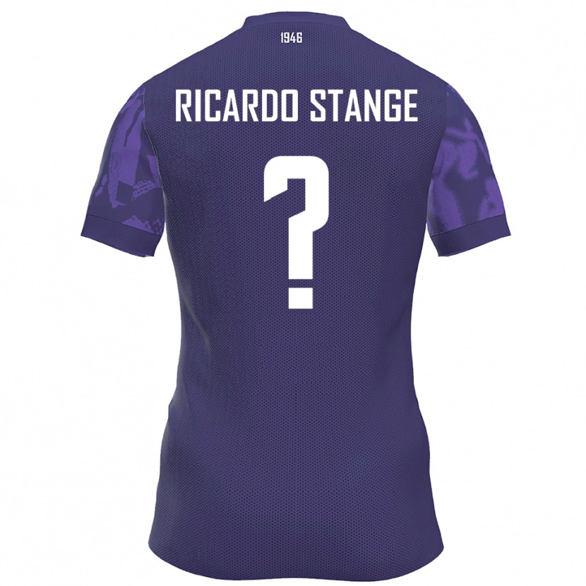Danxen Mænd Andres Ricardo Stange #0 Lilla Hvid Hjemmebane Spillertrøjer 2025/26 Trøje T-Shirt