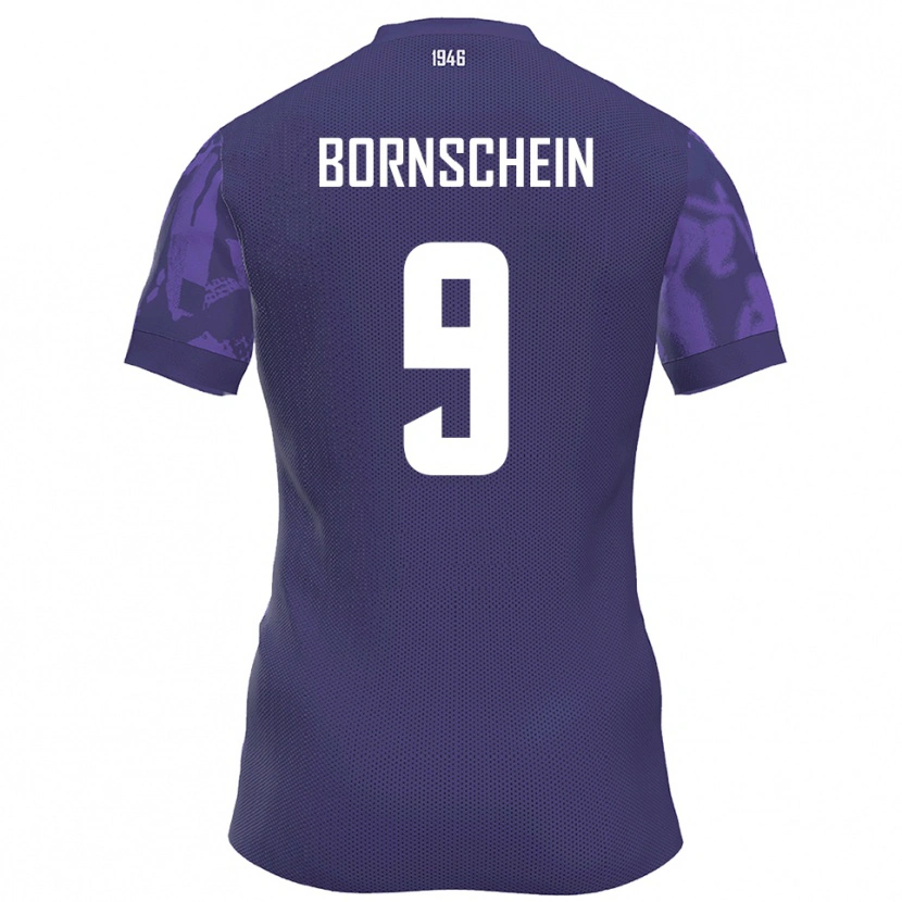 Danxen Mænd Ricky Bornschein #9 Lilla Hvid Hjemmebane Spillertrøjer 2025/26 Trøje T-Shirt
