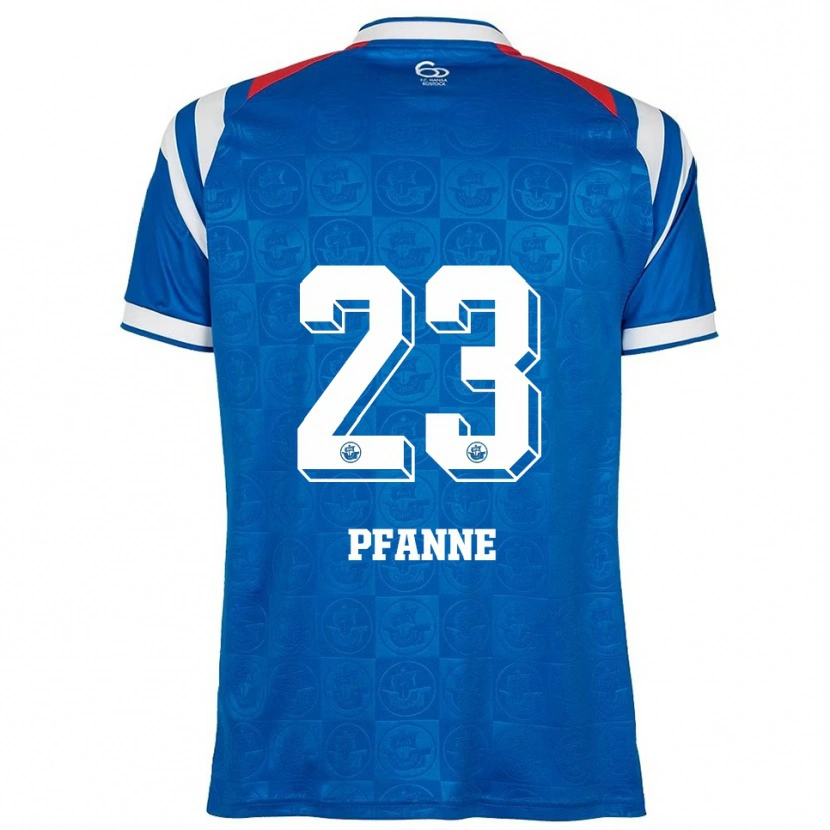 Danxen Mænd Franz Pfanne #23 Blå Hvid Rød Hjemmebane Spillertrøjer 2025/26 Trøje T-Shirt