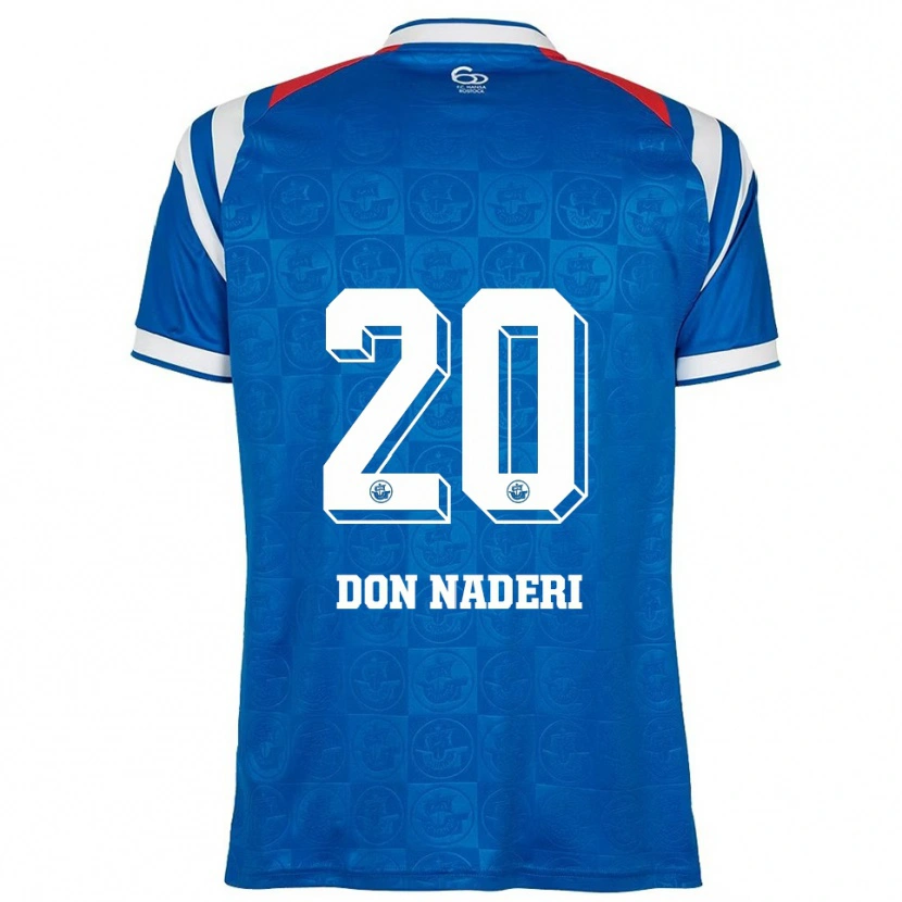 Danxen Mænd Ryan Naderi #20 Blå Hvid Rød Hjemmebane Spillertrøjer 2025/26 Trøje T-Shirt