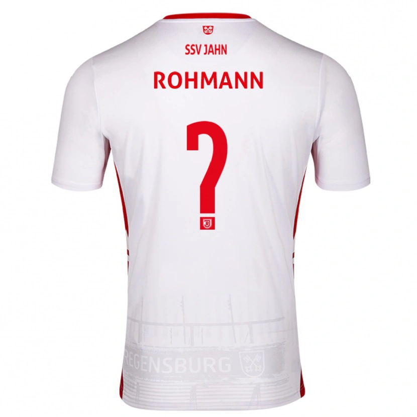 Danxen Mænd Jonas Rohmann #0 Hvid Rød Hjemmebane Spillertrøjer 2025/26 Trøje T-Shirt