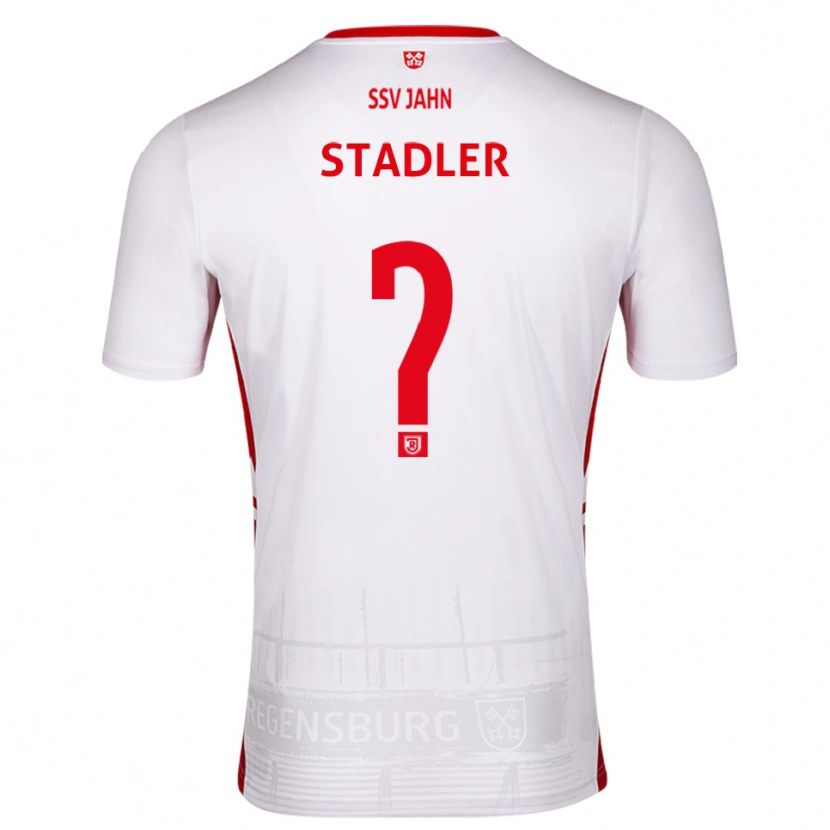 Danxen Mænd Sebastian Stadler #0 Hvid Rød Hjemmebane Spillertrøjer 2025/26 Trøje T-Shirt