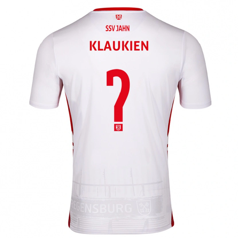 Danxen Mænd Luca Klaukien #0 Hvid Rød Hjemmebane Spillertrøjer 2025/26 Trøje T-Shirt