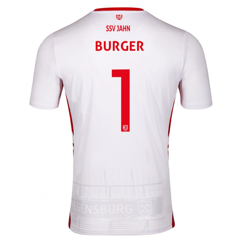 Danxen Mænd Gabriel Burger #1 Hvid Rød Hjemmebane Spillertrøjer 2025/26 Trøje T-Shirt