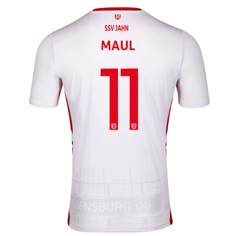 Danxen Mænd Marco Maul #11 Hvid Rød Hjemmebane Spillertrøjer 2025/26 Trøje T-Shirt