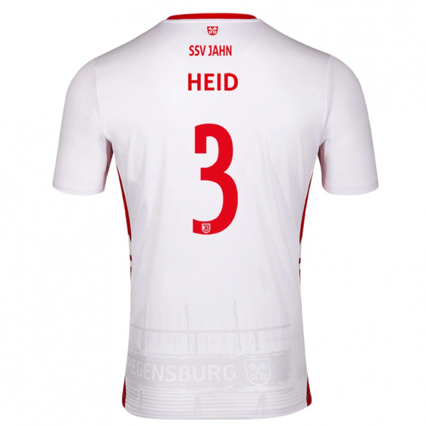 Danxen Mænd Henrik Heid #3 Hvid Rød Hjemmebane Spillertrøjer 2025/26 Trøje T-Shirt