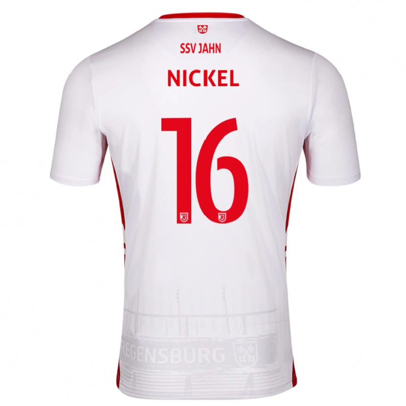 Danxen Mænd Marlon Nickel #16 Hvid Rød Hjemmebane Spillertrøjer 2025/26 Trøje T-Shirt
