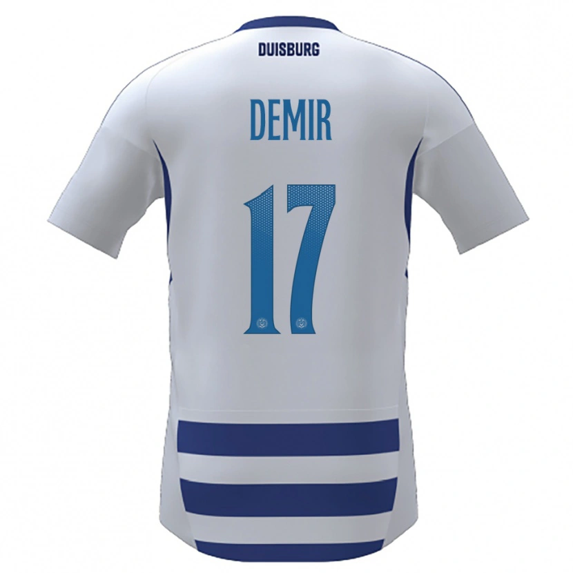 Danxen Mænd Yagmur Demir #17 Hvid Blå Hjemmebane Spillertrøjer 2025/26 Trøje T-Shirt