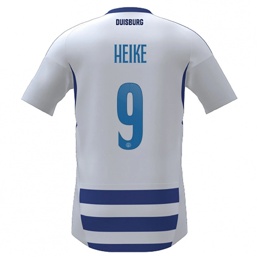 Danxen Mænd Tim Heike #9 Hvid Blå Hjemmebane Spillertrøjer 2025/26 Trøje T-Shirt