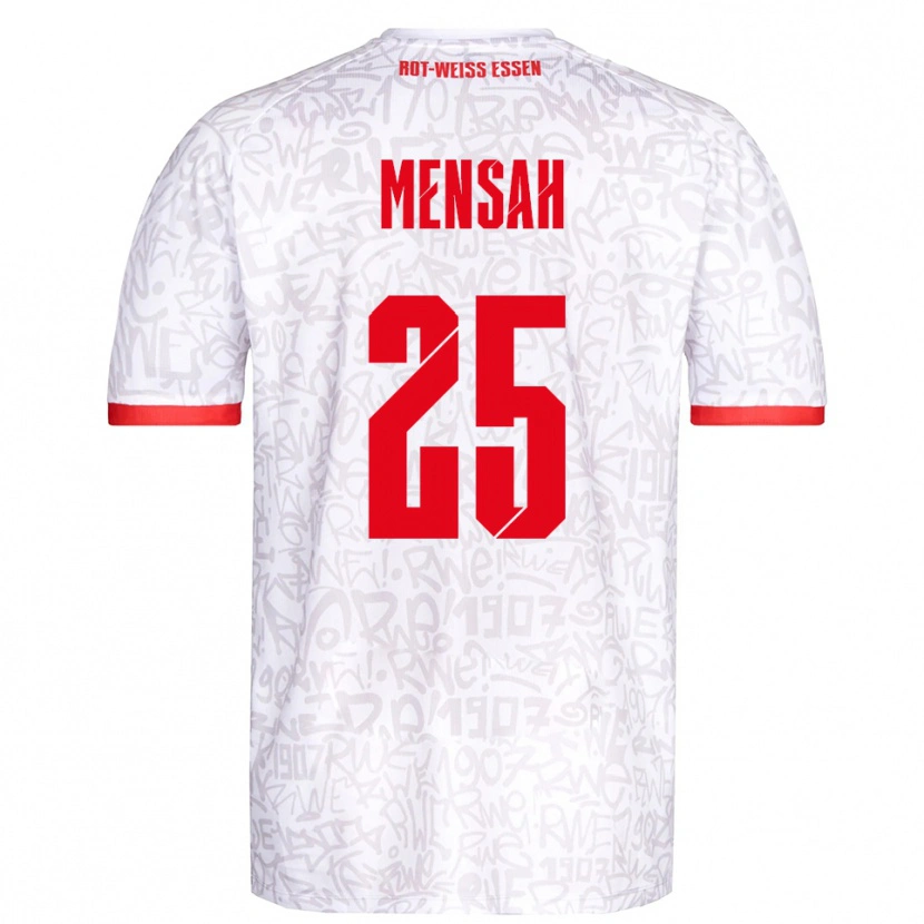 Danxen Mænd Franklin Opoku-Mensah #25 Hvid Rød Hjemmebane Spillertrøjer 2025/26 Trøje T-Shirt