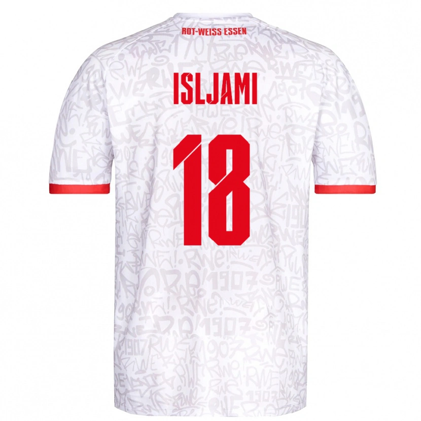 Danxen Mænd Vleron Isljami #18 Hvid Rød Hjemmebane Spillertrøjer 2025/26 Trøje T-Shirt