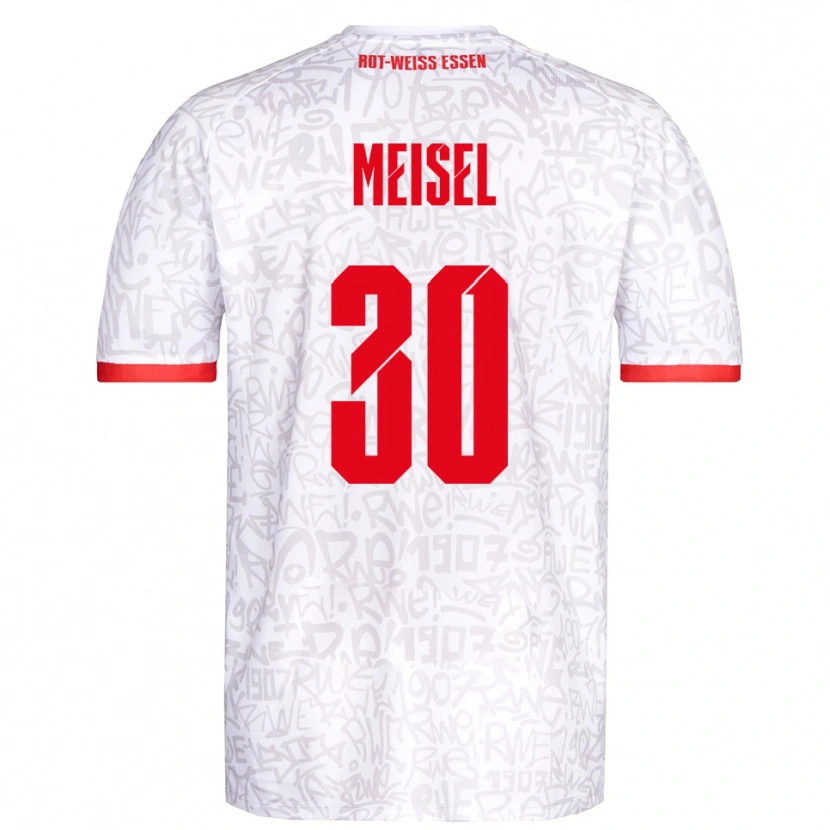 Danxen Mænd Kelsey Owusu #30 Hvid Rød Hjemmebane Spillertrøjer 2025/26 Trøje T-Shirt
