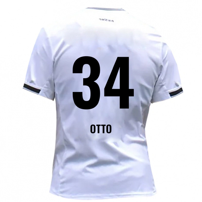 Danxen Mænd Fynn Otto #34 Hvid Rød Hjemmebane Spillertrøjer 2025/26 Trøje T-Shirt