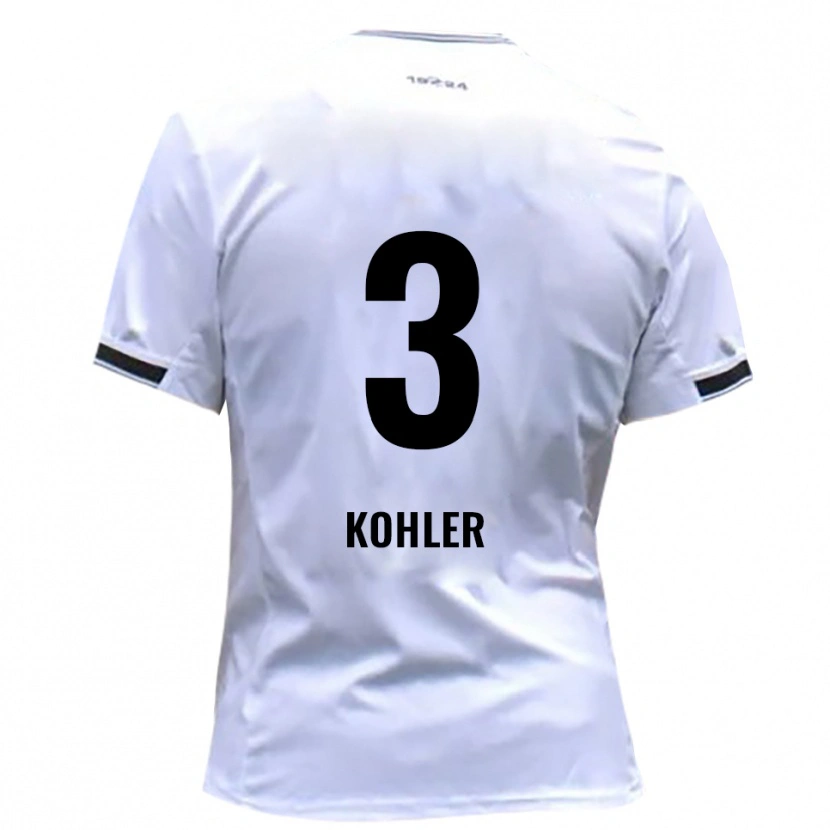 Danxen Mænd Ethan Kohler #3 Hvid Rød Hjemmebane Spillertrøjer 2025/26 Trøje T-Shirt