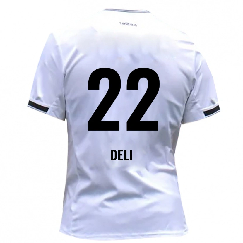 Danxen Mænd Levin Deli #22 Hvid Rød Hjemmebane Spillertrøjer 2025/26 Trøje T-Shirt