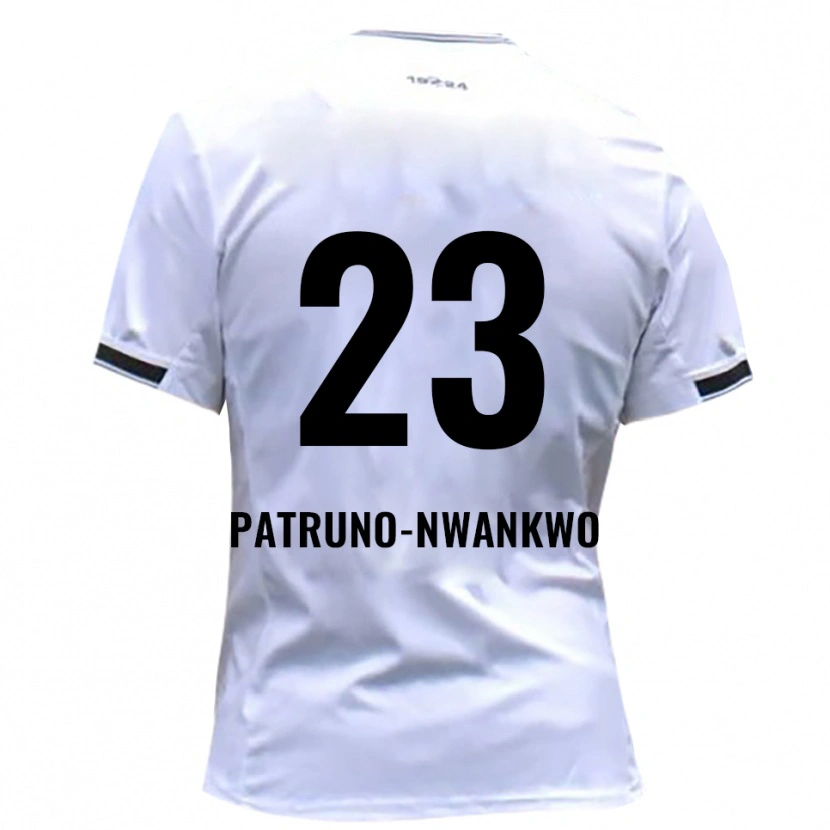 Danxen Mænd Josiah Patruno-Nwankwo #23 Hvid Rød Hjemmebane Spillertrøjer 2025/26 Trøje T-Shirt