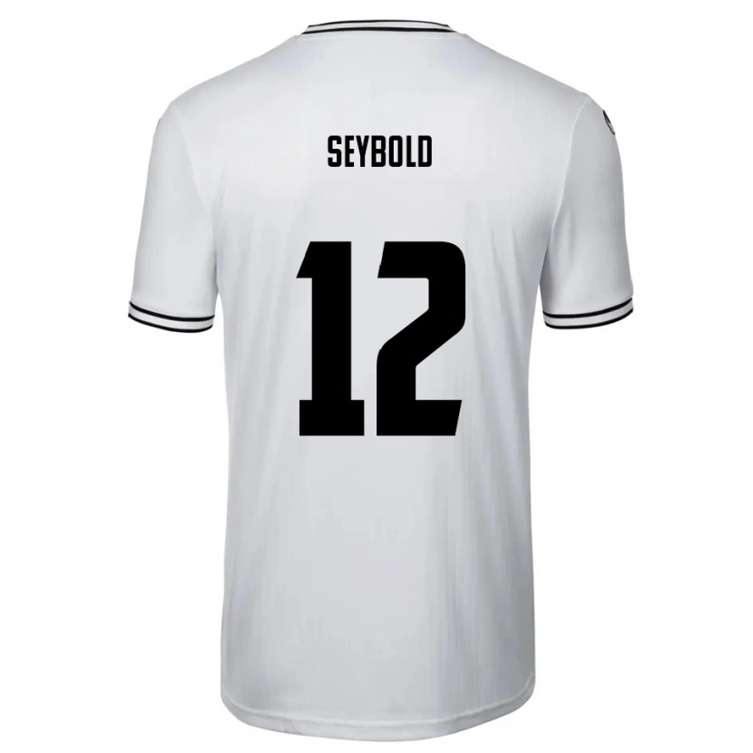 Danxen Mænd Marvin Seybold #12 Hvid Sort Hjemmebane Spillertrøjer 2025/26 Trøje T-Shirt
