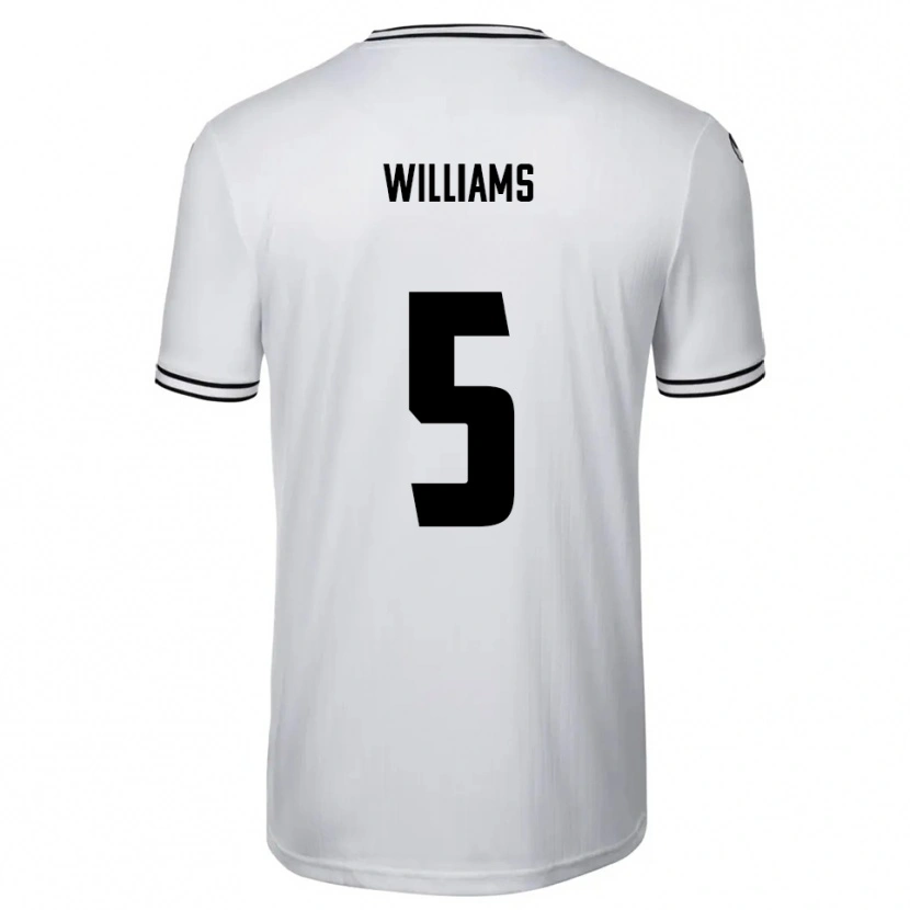 Danxen Mænd Daniel Williams #5 Hvid Sort Hjemmebane Spillertrøjer 2025/26 Trøje T-Shirt