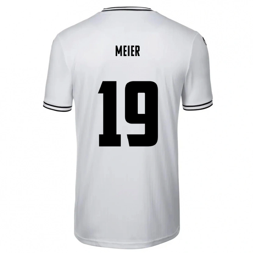 Danxen Mænd Jonathan Meier #19 Hvid Sort Hjemmebane Spillertrøjer 2025/26 Trøje T-Shirt