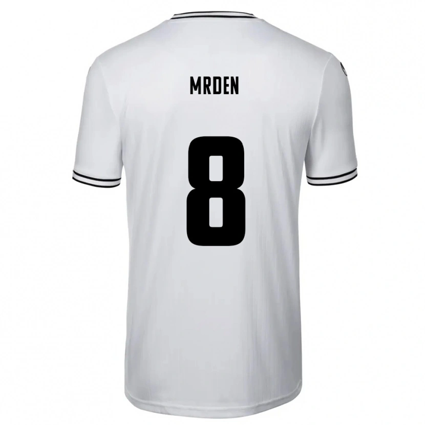 Danxen Mænd Mateo Mrden #8 Hvid Sort Hjemmebane Spillertrøjer 2025/26 Trøje T-Shirt