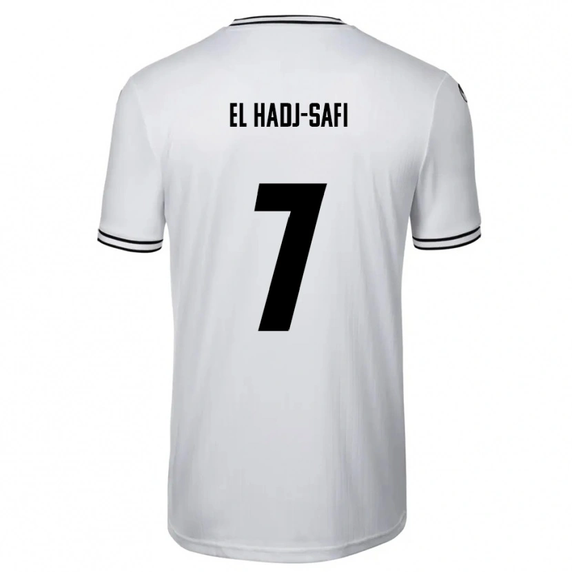 Danxen Mænd Iljas El Hadj-Safi #7 Hvid Sort Hjemmebane Spillertrøjer 2025/26 Trøje T-Shirt