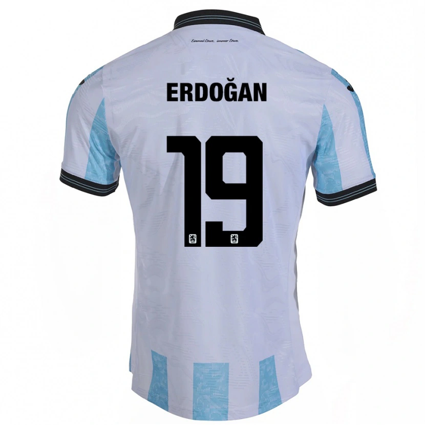 Danxen Mænd Emre Erdoğan #19 Hvid Himmelblå Hjemmebane Spillertrøjer 2025/26 Trøje T-Shirt