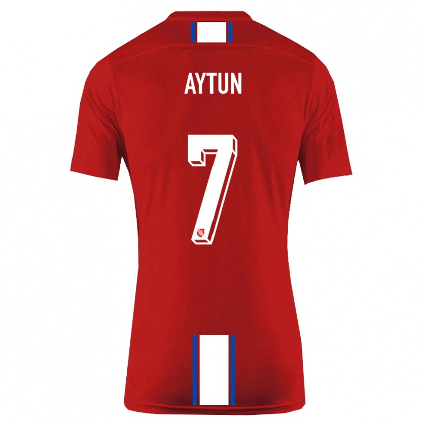 Danxen Mænd Emre Aytun #7 Rød Hvid Hjemmebane Spillertrøjer 2025/26 Trøje T-Shirt
