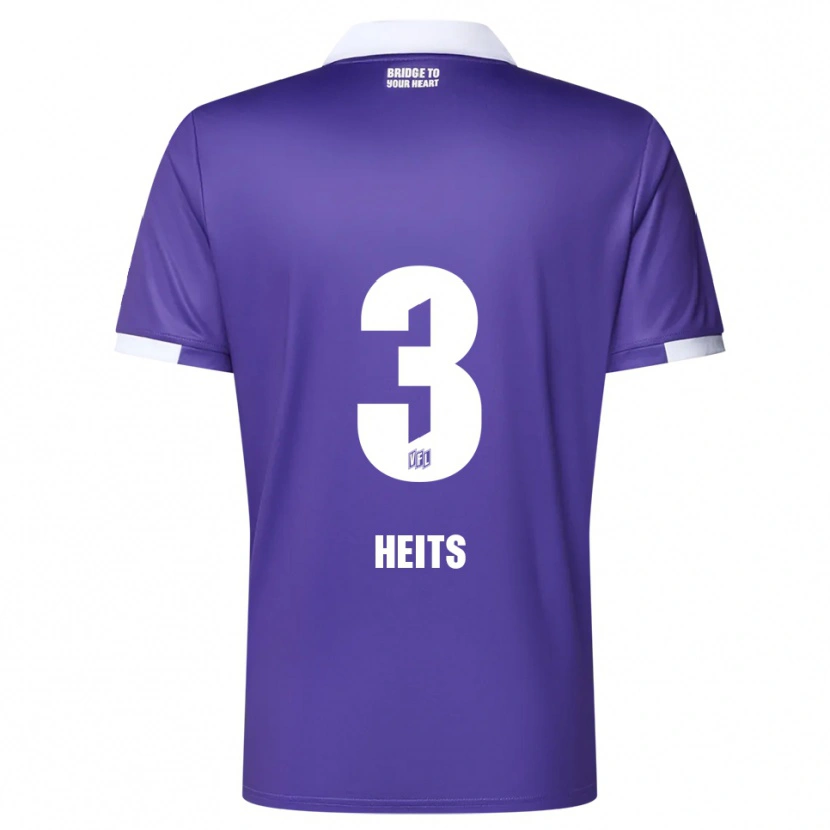 Danxen Mænd Lasse Heits #3 Lilla Hvid Hjemmebane Spillertrøjer 2025/26 Trøje T-Shirt