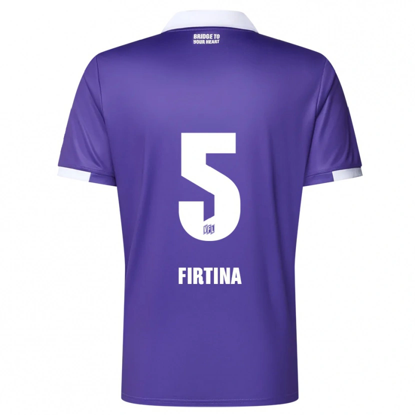 Danxen Mænd Taha Firtina #5 Lilla Hvid Hjemmebane Spillertrøjer 2025/26 Trøje T-Shirt