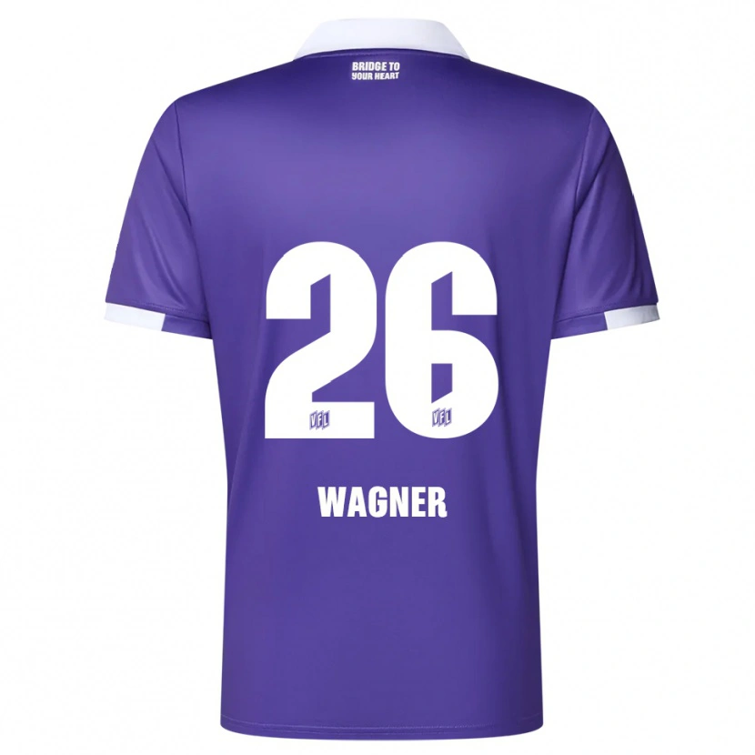 Danxen Mænd Fridolin Wagner #26 Lilla Hvid Hjemmebane Spillertrøjer 2025/26 Trøje T-Shirt