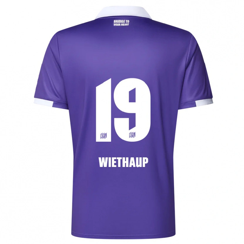 Danxen Mænd Kevin Wiethaup #19 Lilla Hvid Hjemmebane Spillertrøjer 2025/26 Trøje T-Shirt