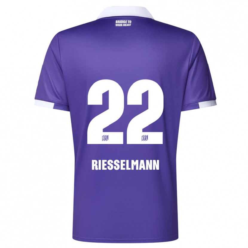 Danxen Mænd Bernd Riesselmann #22 Lilla Hvid Hjemmebane Spillertrøjer 2025/26 Trøje T-Shirt