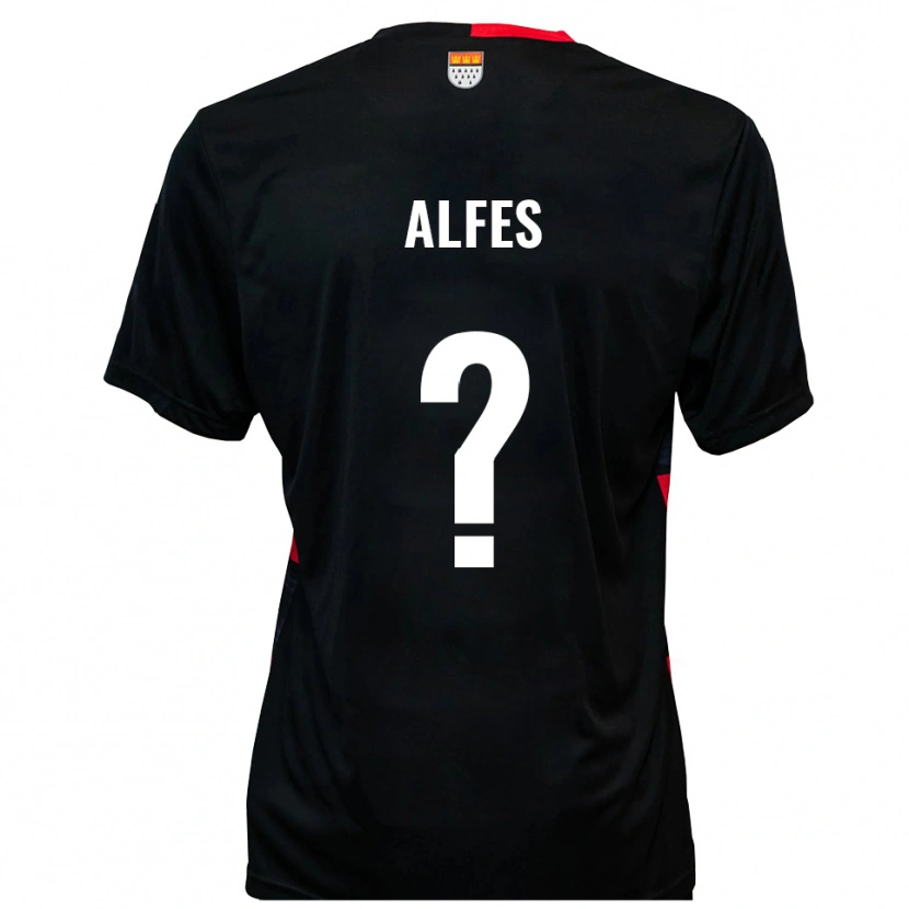 Danxen Mænd Claire Alfes #0 Sort Rød Hjemmebane Spillertrøjer 2025/26 Trøje T-Shirt