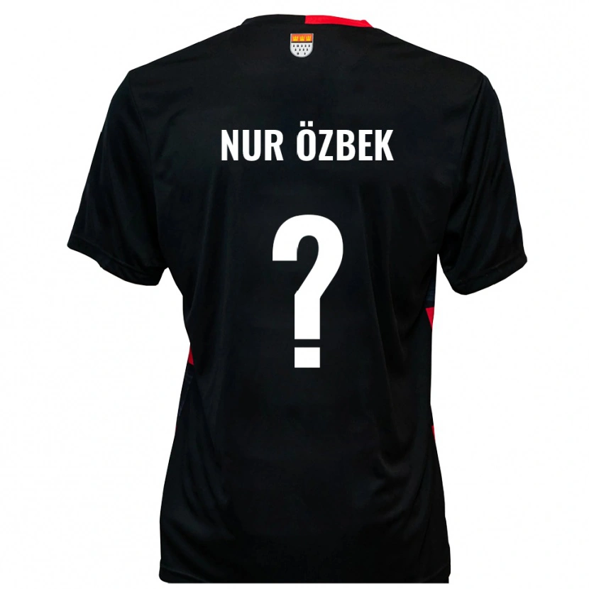 Danxen Mænd Irem Nur Özbek #0 Sort Rød Hjemmebane Spillertrøjer 2025/26 Trøje T-Shirt