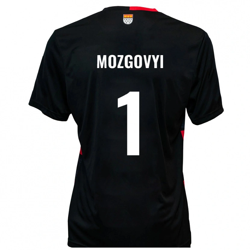 Danxen Mænd Arseniy Mozgovyi #1 Sort Rød Hjemmebane Spillertrøjer 2025/26 Trøje T-Shirt