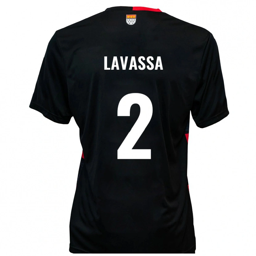Danxen Mænd Timon Lavassa #2 Sort Rød Hjemmebane Spillertrøjer 2025/26 Trøje T-Shirt